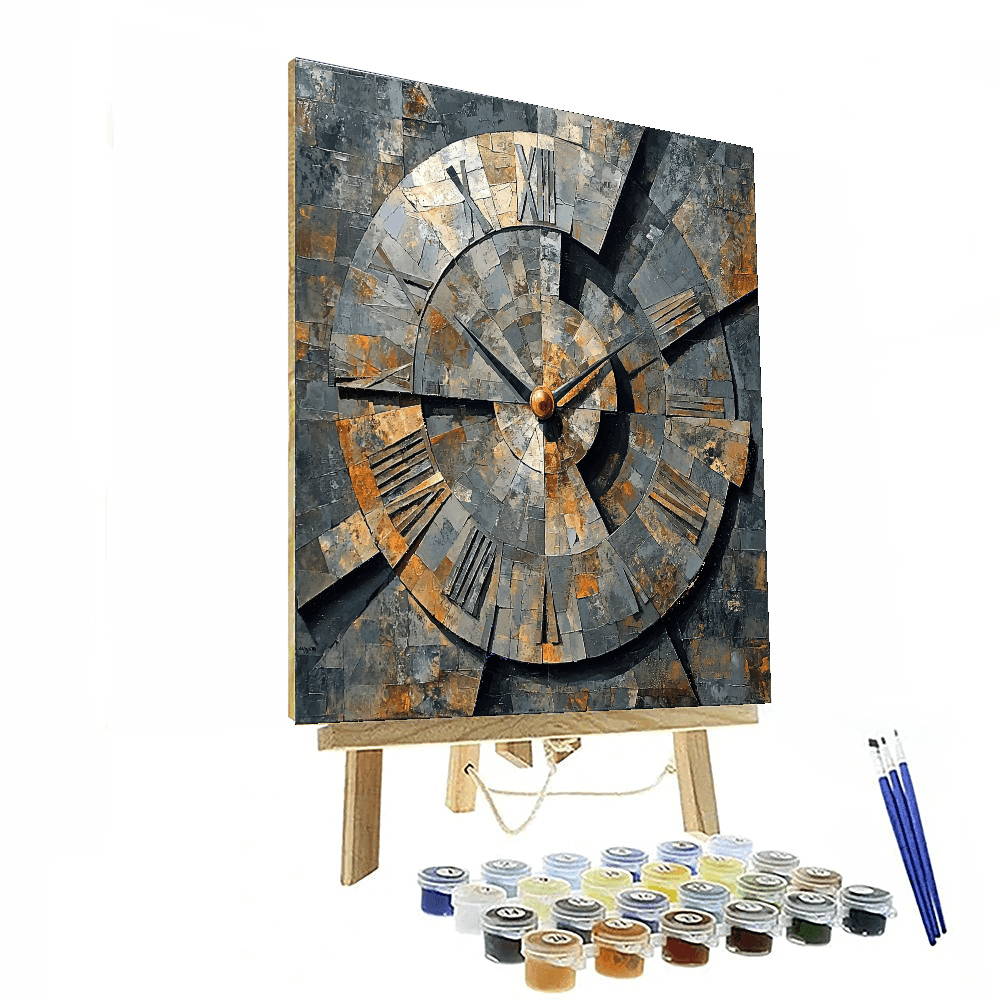 Marcel Duchamp Inspired Dadaist Clockwork  Painting By Numbers Kit
