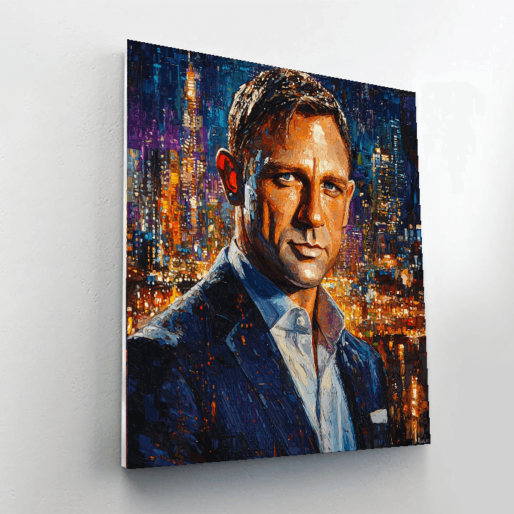 Daniel Craig: The Dashing Agent In Action Paint By Numbers