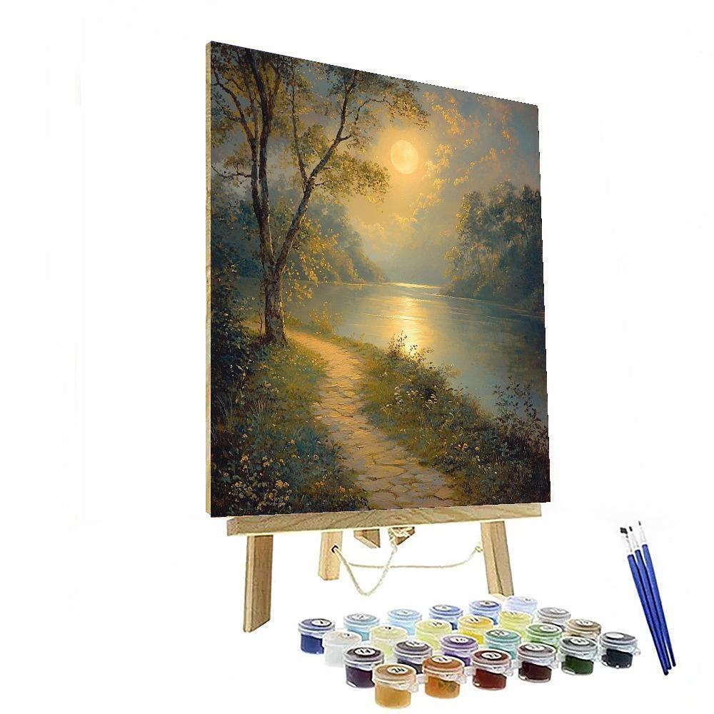 Thomas Gainsborough Inspired Gainsborough's Moonlit Journey  DIY Paint By Numbers