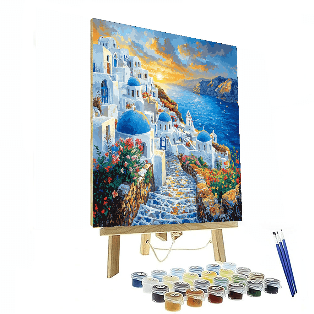 Santorini Caldera - Santorini, Greece Numbered Painting Kits