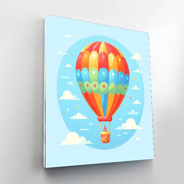 Radiant Hot Air Balloon Painting By Numbers Kit