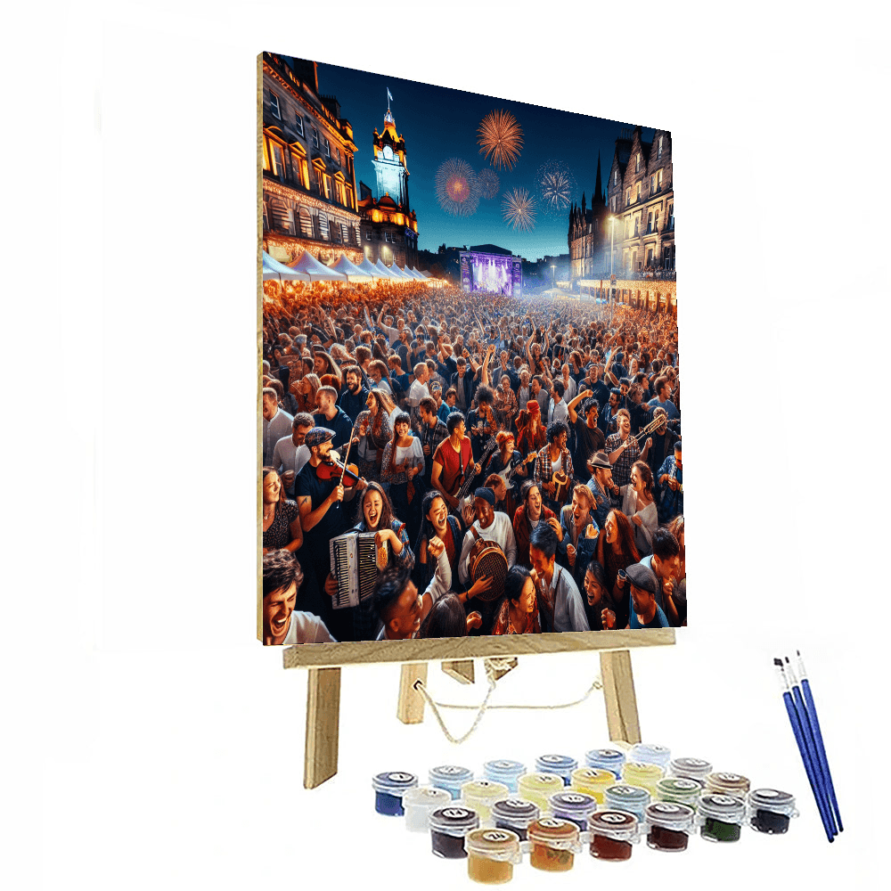 Edinburgh's Hogmanay - Scotland Number Painting