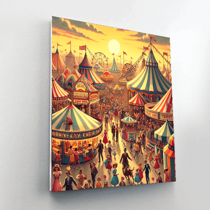 Charming Vintage Carnival Paint By Number