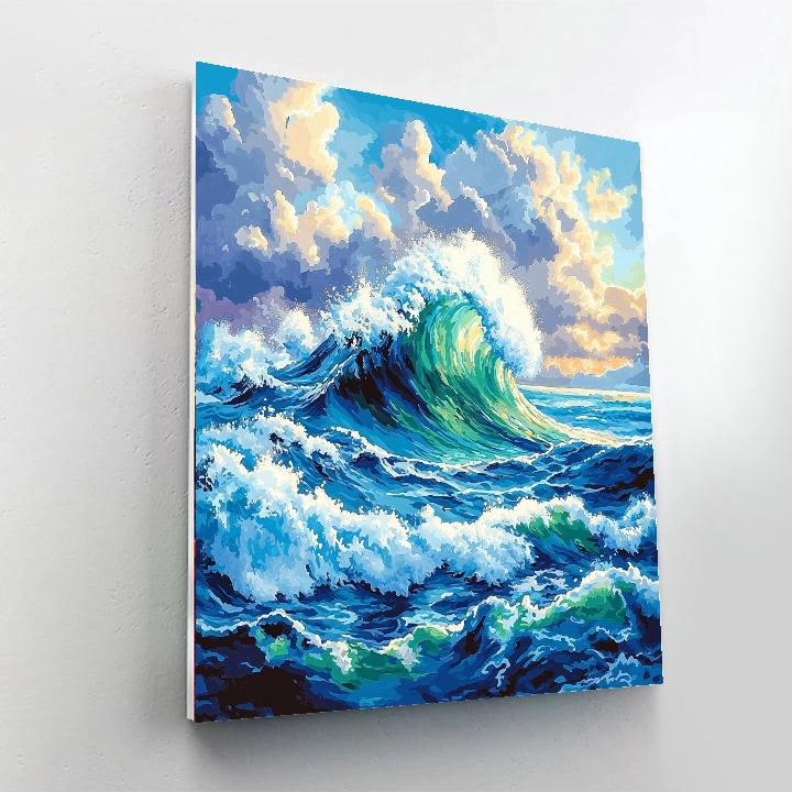 Hokusai Inspired Kaleidoscope Oceanic Views  Paint By Numbers