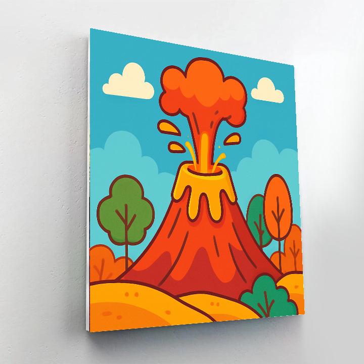 Incredible Volcano Adventure Numbered Painting Kits