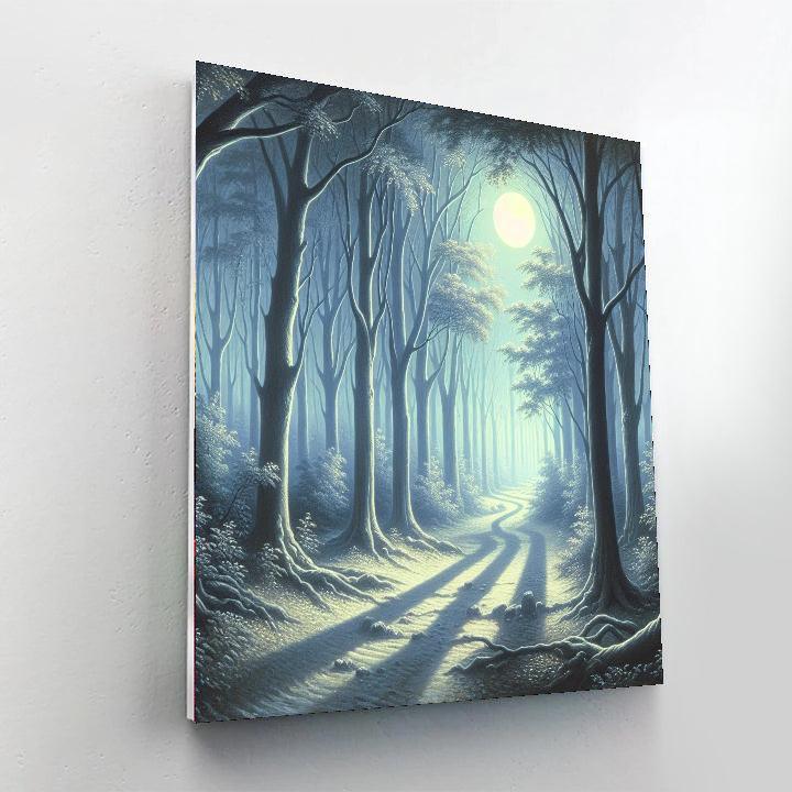 Moonlit Woodland Path Paint By Numbers