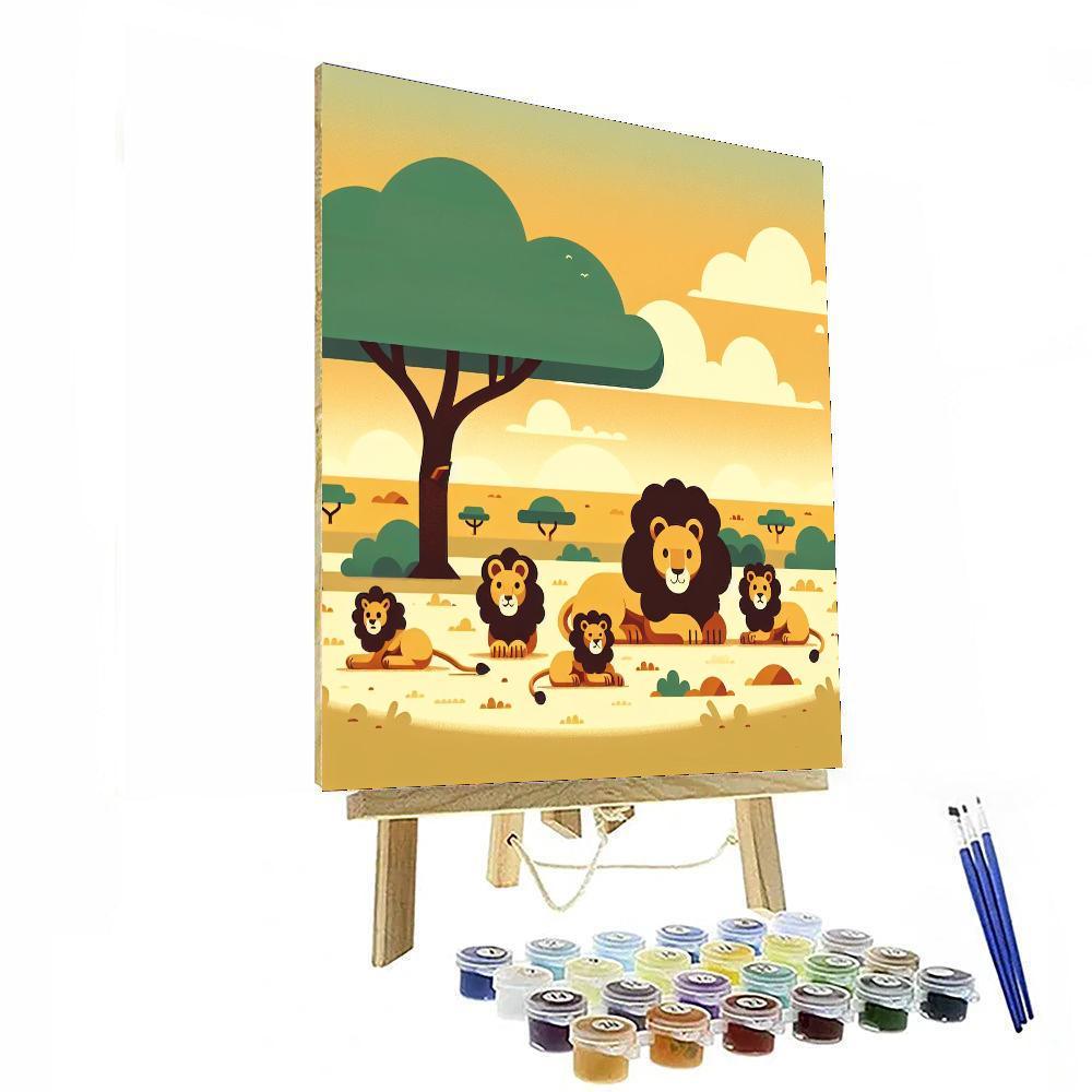 Lively Lion Pride Paint By Color