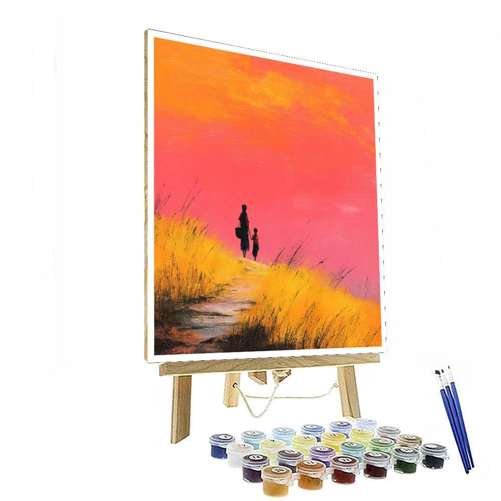Sunrise Stroll With Mom Numbered Painting Kits