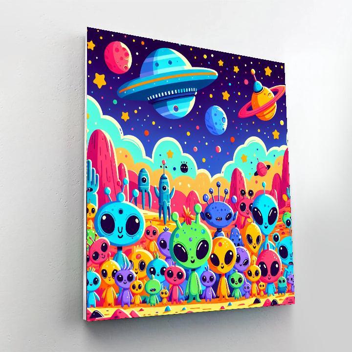 Alien Encounter Adventure Paint By Numbers Art