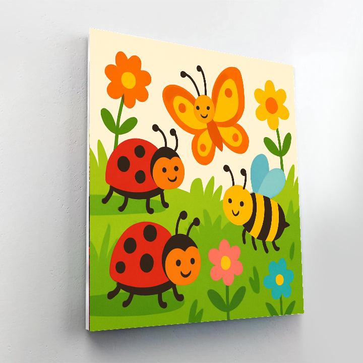 Brightly Colored Insects Paint By Numbers Kits