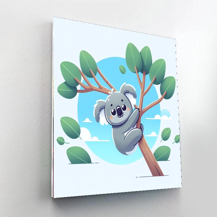 Curious Koala Cub Paint By Color