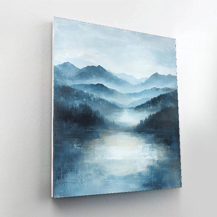 Paul Cézanne Inspired Misty Mountain Dreams  Paint By Numbers Kits