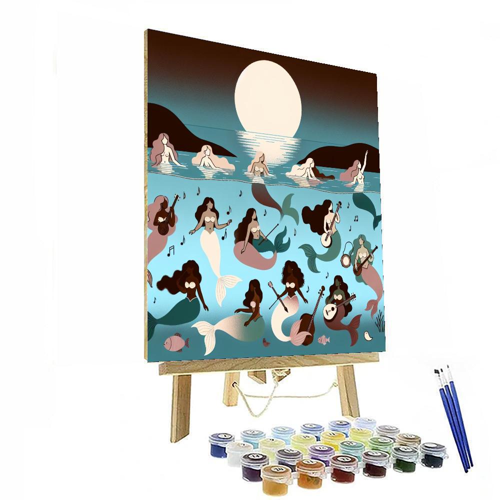 Moonlit Mermaid Lagoon Numbered Painting Kits