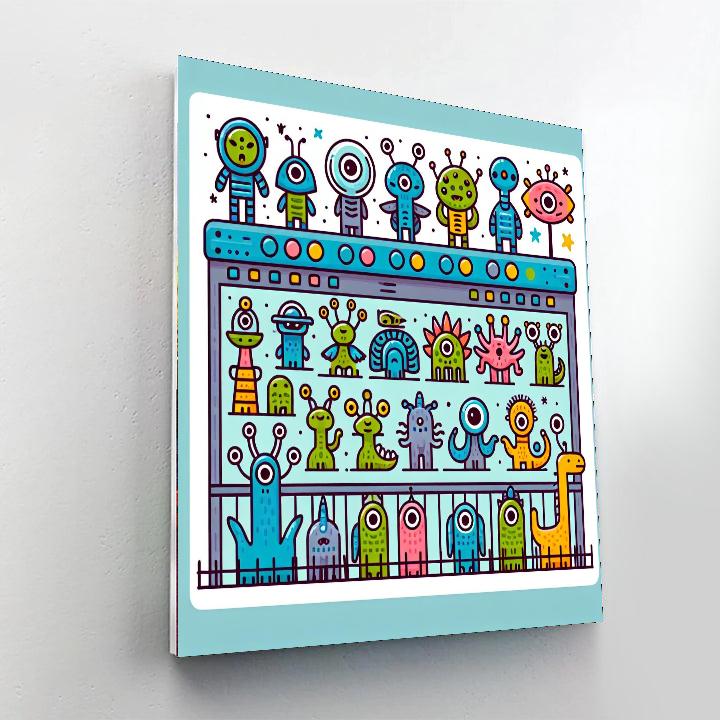 Galactic Zoo Extravaganza DIY Paint By Numbers