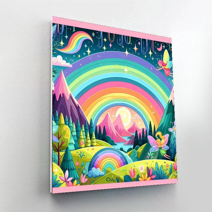 Rainbow Fairyland Painting By Numbers Kit