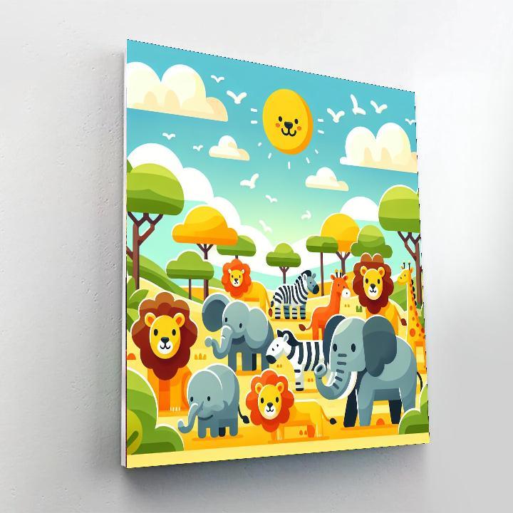 Adventurous Safari Tour Number Painting