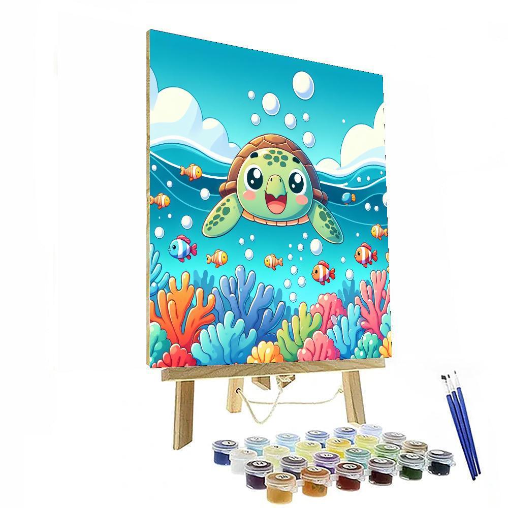Adventures Of The Sea Turtles Painting Number Kit