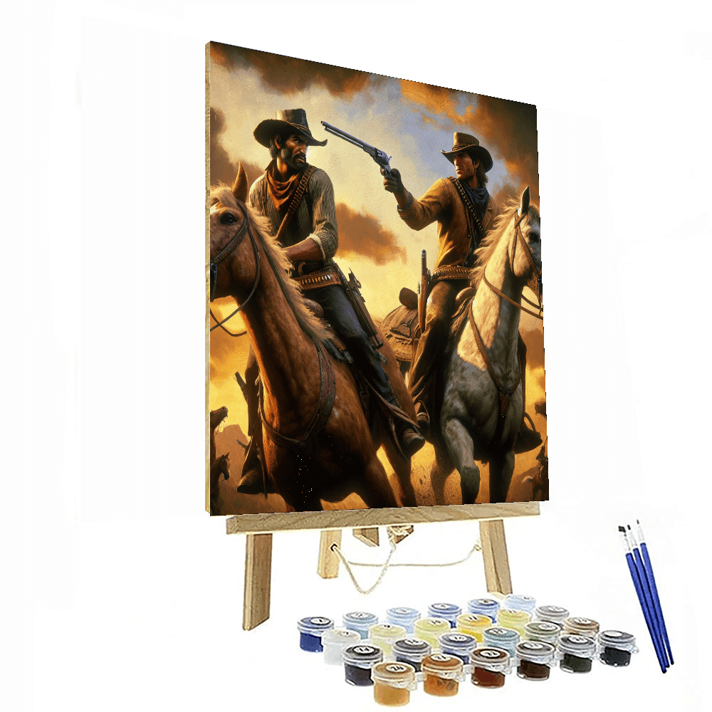 Daring Wild West Showdown DIY Paint By Numbers