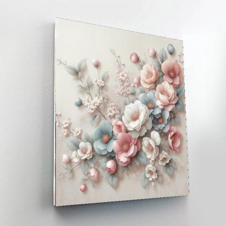 Delicate Floral Harmony Painting Number Kit