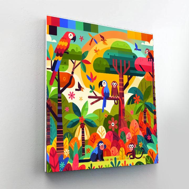 Joyous Jungle Paint By Numbers Art