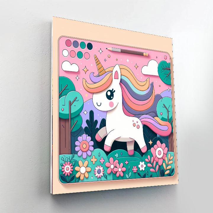 Majestic Unicorn Garden Numbered Painting Kits