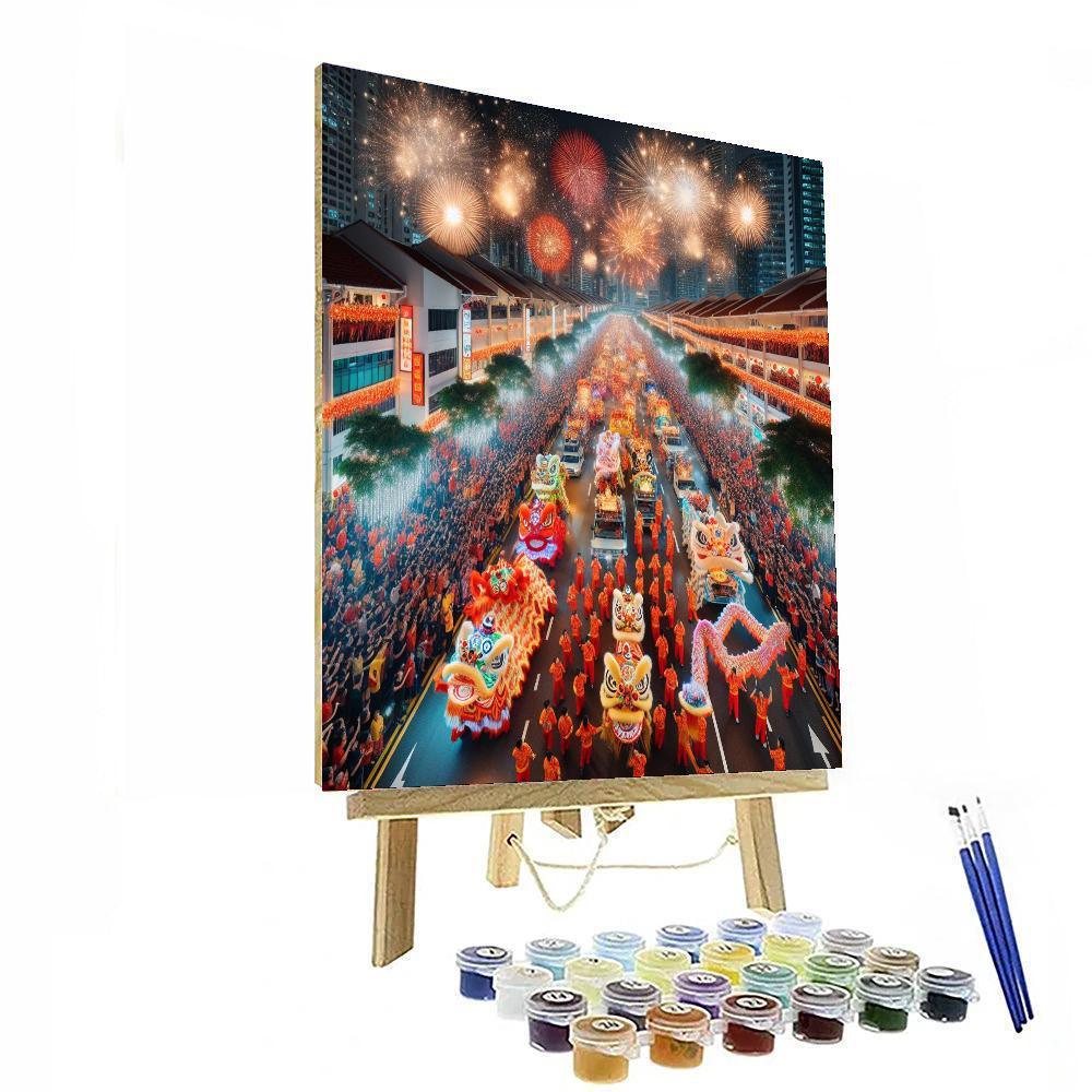 Chinese New Year Parade - Singapore Paint By Numbers Kits
