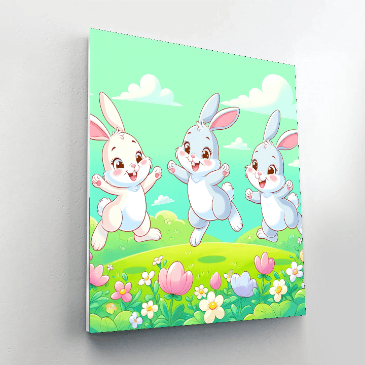 Charming Rabbit Family Paint By Numbers