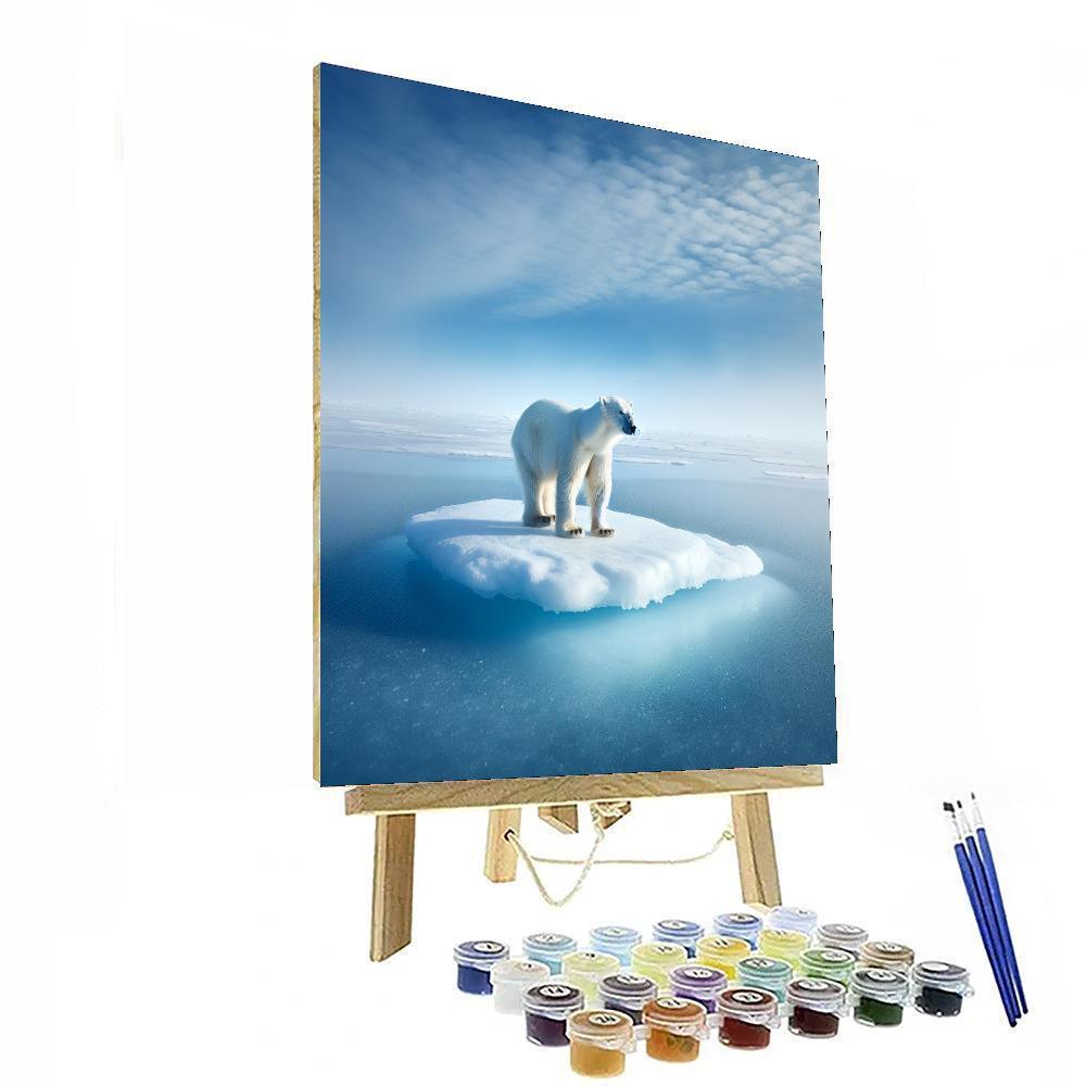 Arctic Polar Bear's Peace Painting By Numbers Kit