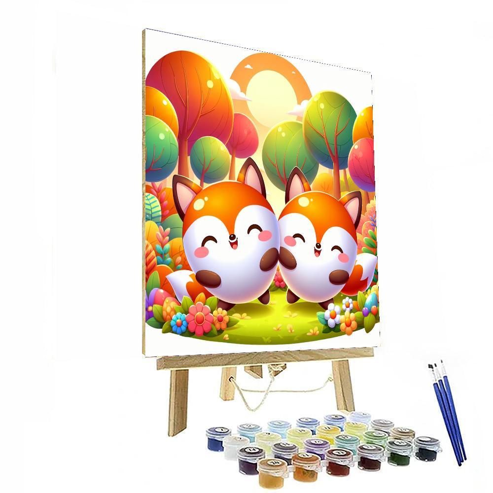 Funky Foxes Painting By Numbers Kit