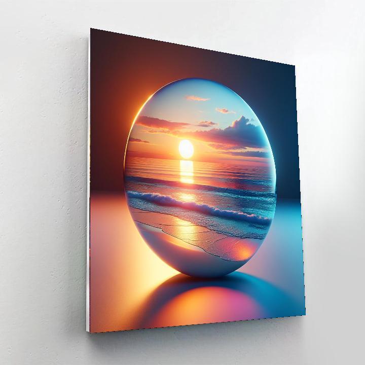 Sunset Beach Paradise Paint By Color