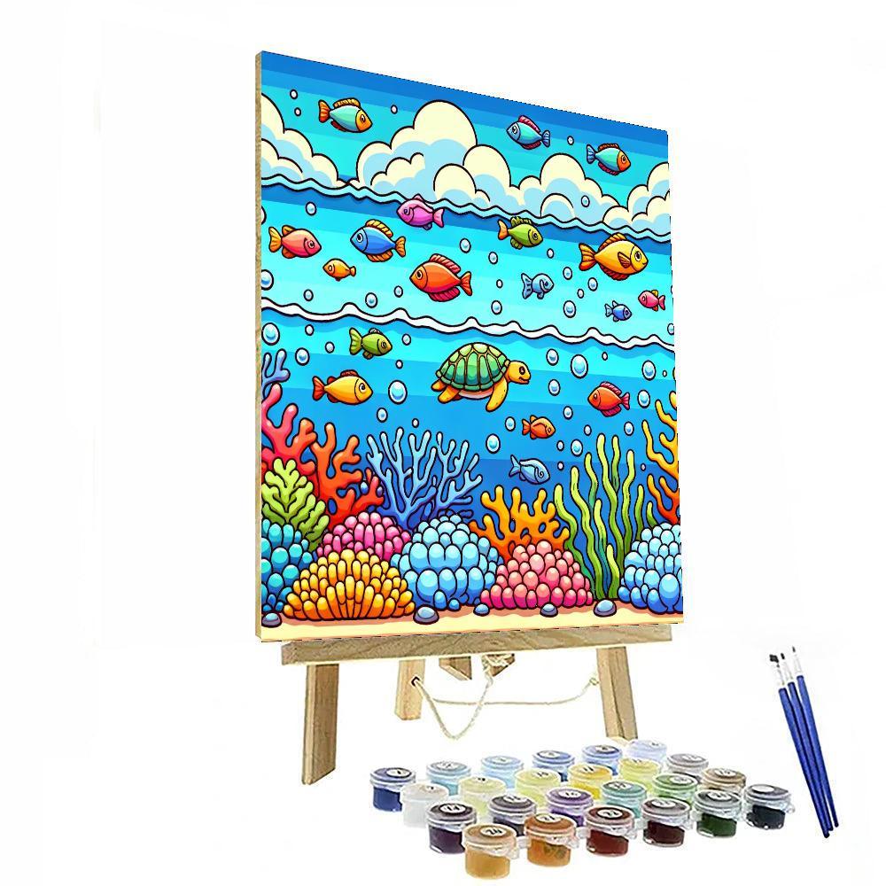 Splashy Sea Life Numbered Painting Kits