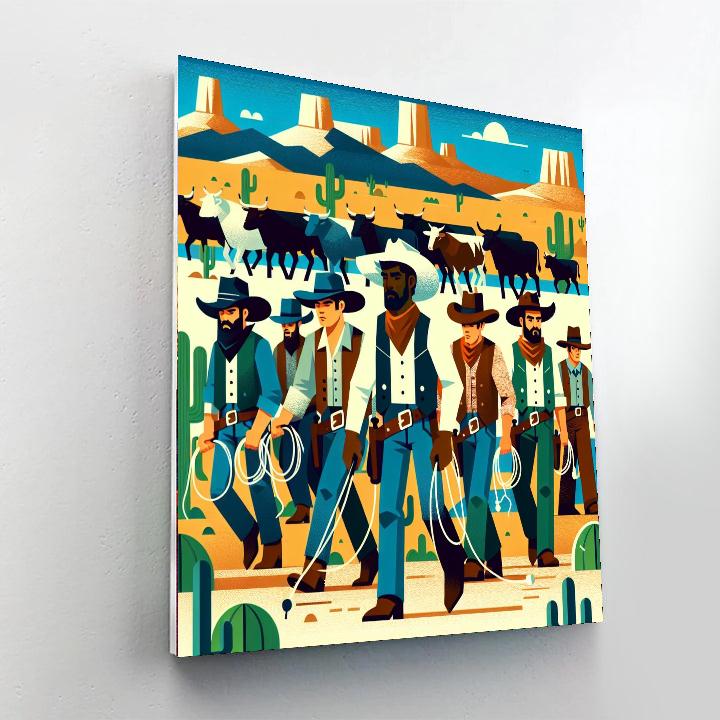 Wild West Cowboy Roundup Painting By Numbers Kit