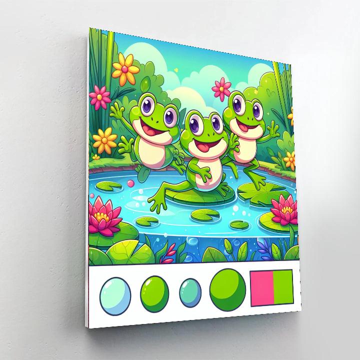 Giggly Frog Family Numbered Painting Kits