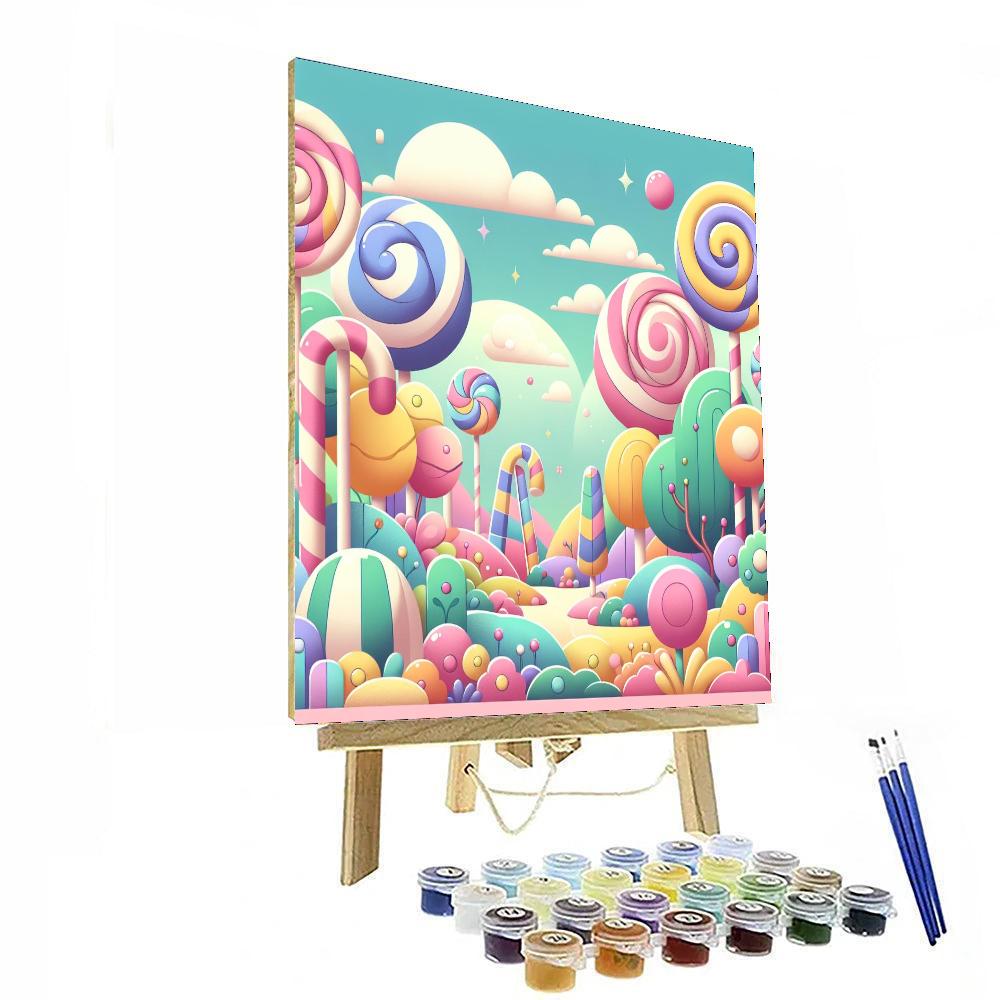 Candy Land Paint By Numbers Art