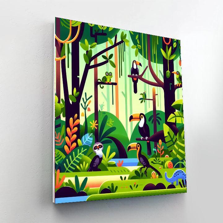 Rainforest Explorer's Tale Paint By Color