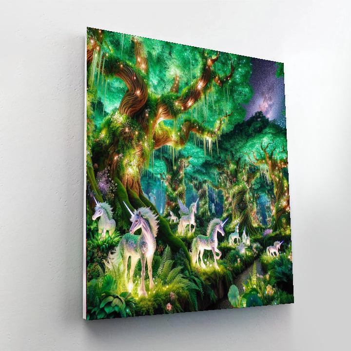 Enchanted Fantasy Forest Number Painting