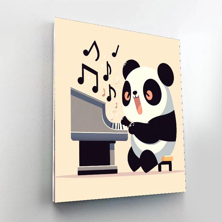 Piano Prodigy Panda Number Painting
