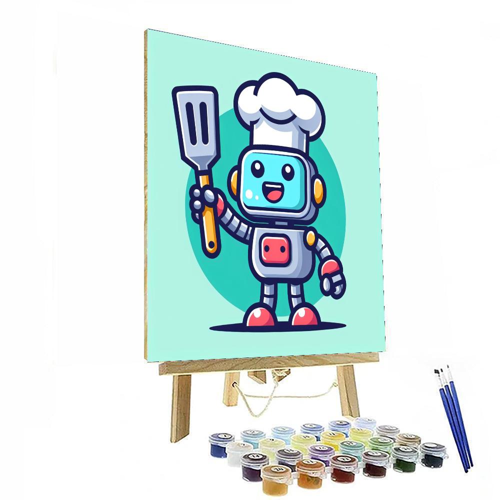 Robot Chef Number Painting