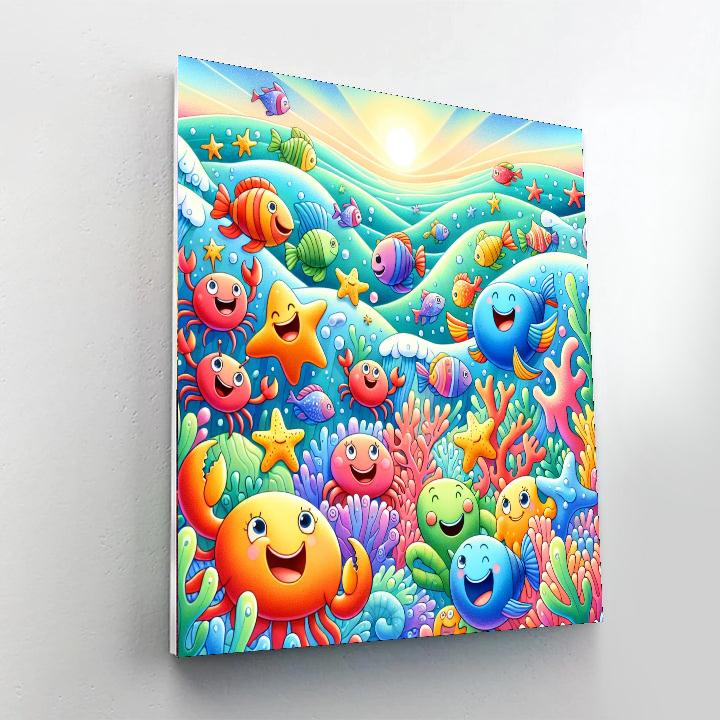 Adorable Sea Creatures Number Painting