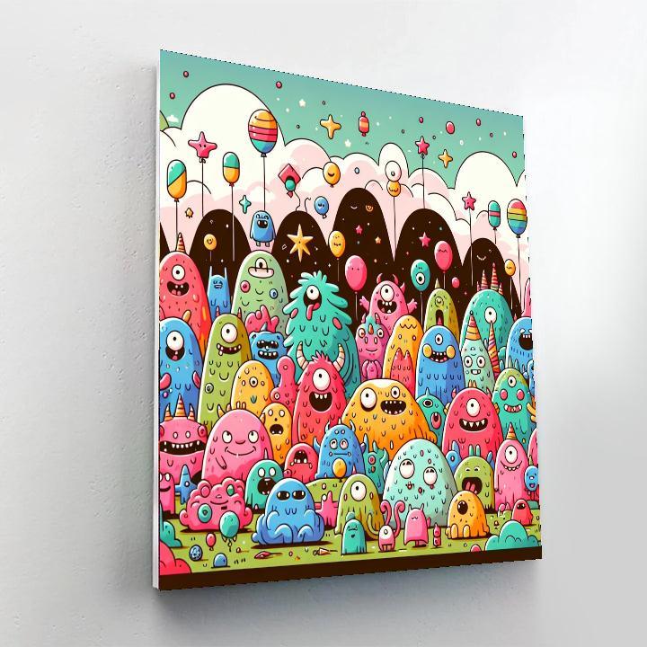 Adventure With Silly Monsters Painting By Numbers Kit