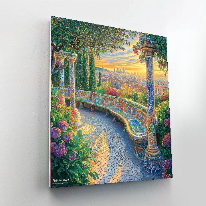 Gaudi's Park Güell - Barcelona Numbered Painting Kits