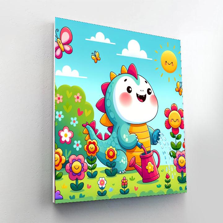 Charming Dragon Garden Paint By Number