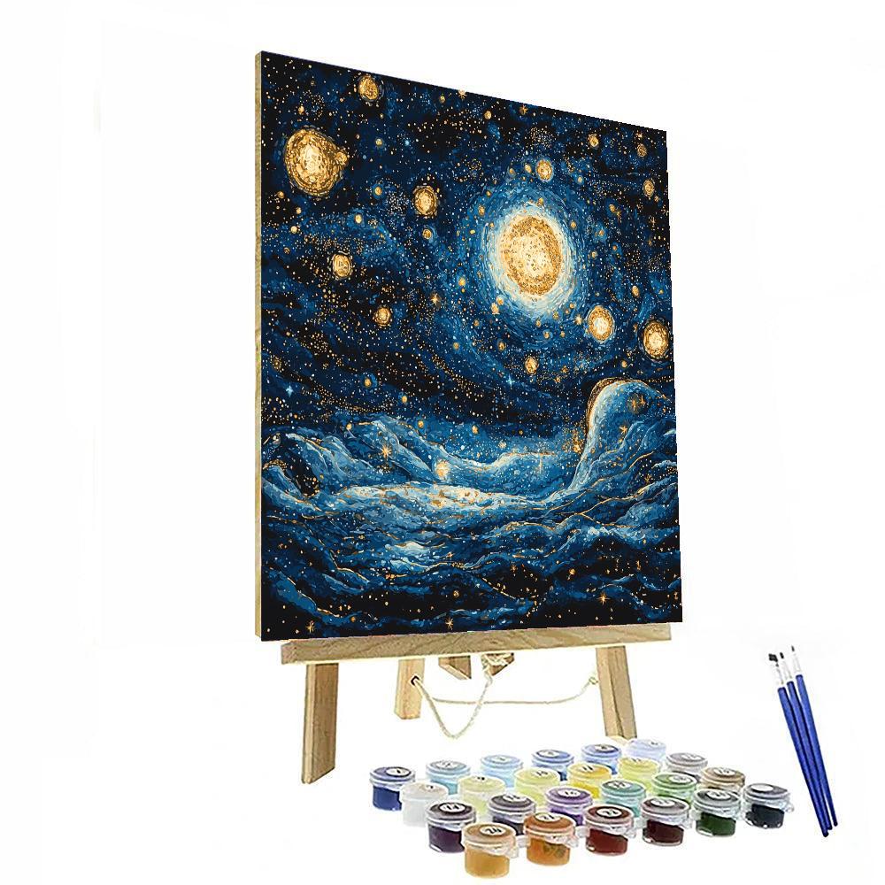 Gustav Klimt Inspired Astral Elegance  Paint By Number