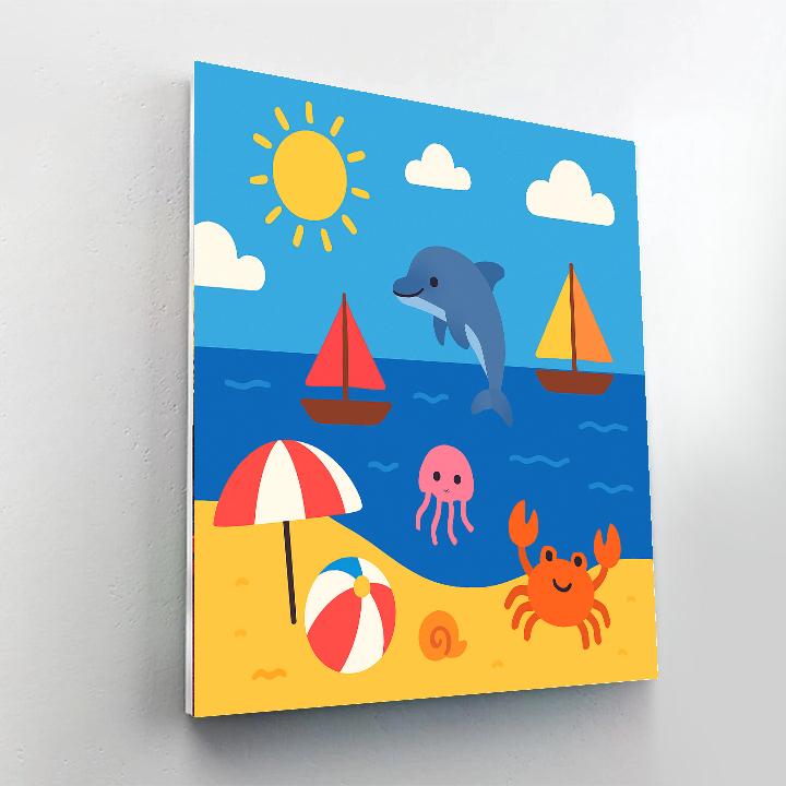 Seaside Sunlit Shores Paint By Numbers Art