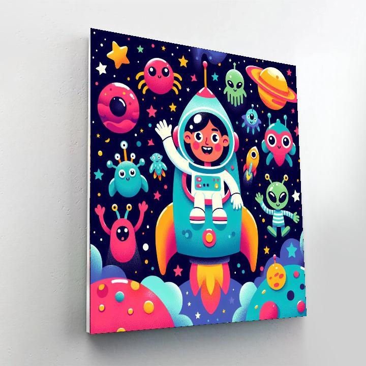 Space Adventure Team Painting Number Kit