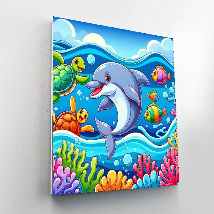 Ocean Friends And Fun Paint By Numbers Art