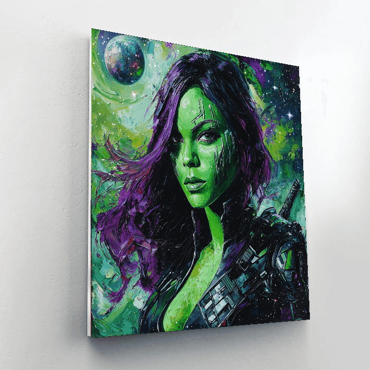 Zoe Saldana: Guardians Of The Galaxy's Fierce Warrior Gamora Paint By Number