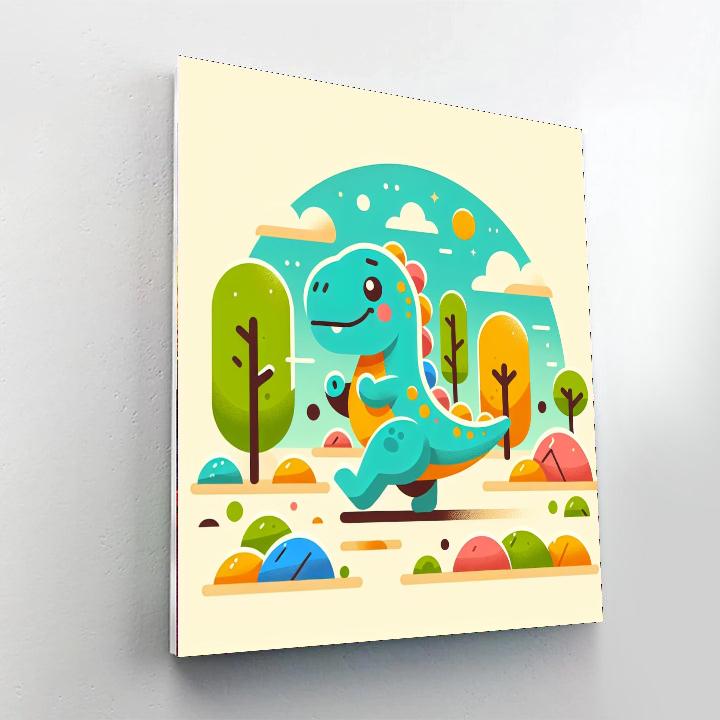 Sunny Dinosaur Numbered Painting Kits