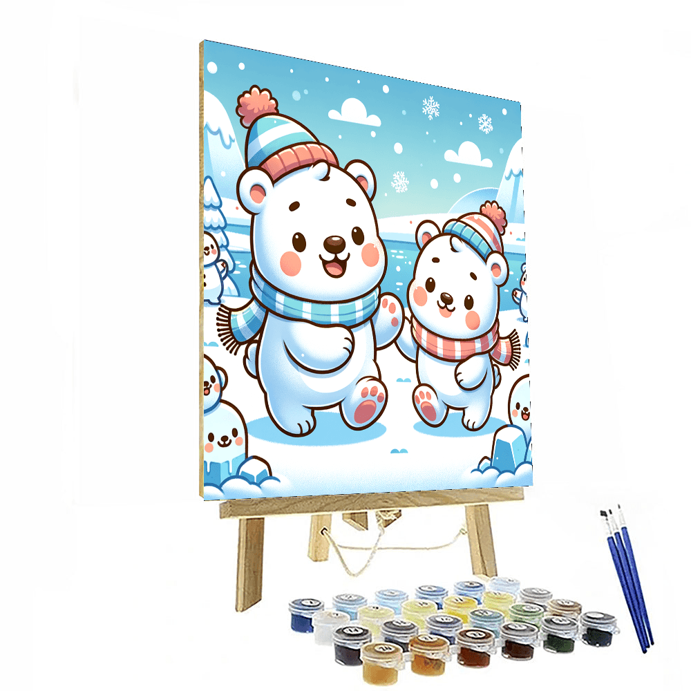 Cuddly Polar Bears Paint By Number