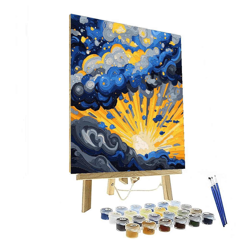 Pollock Inspired Dynamic Weather Patterns - DIY Painting By Numbers Kit